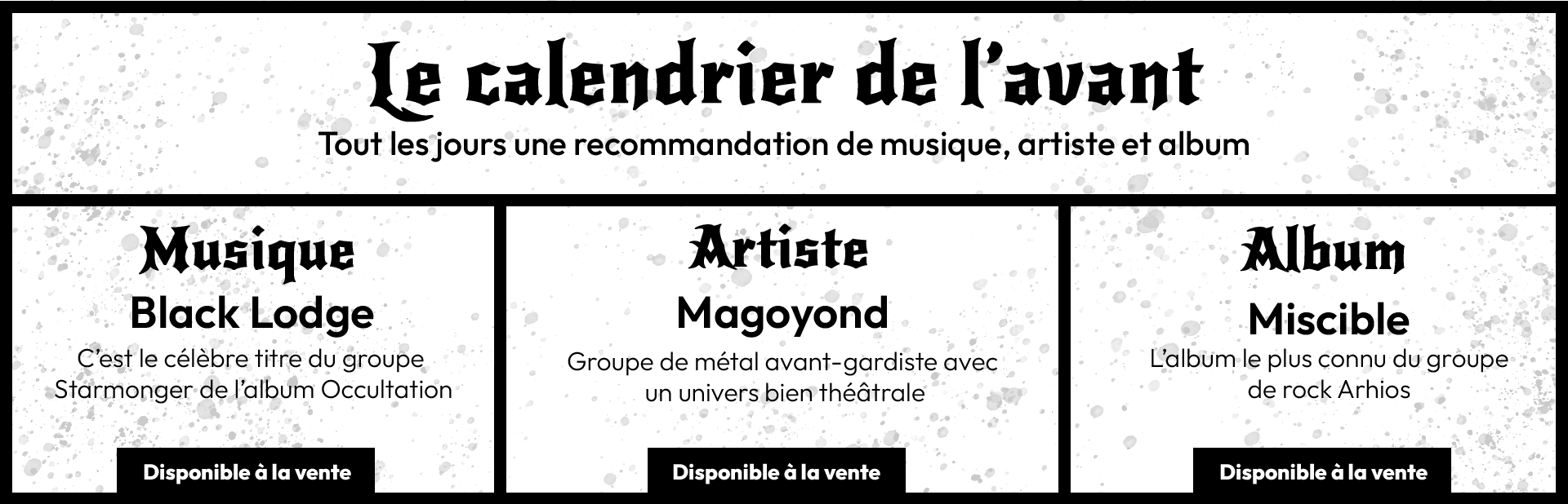 Calendrier de l'avant